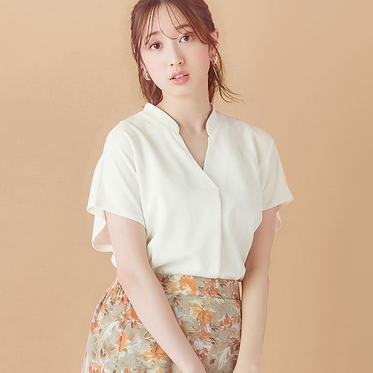 オフホワイト | スキッパーＴシャツブラウス | alotta