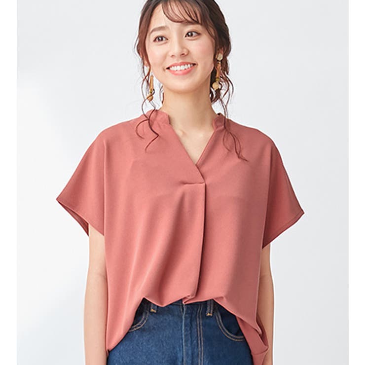 スモーキーピンク | スキッパーＴシャツブラウス | alotta