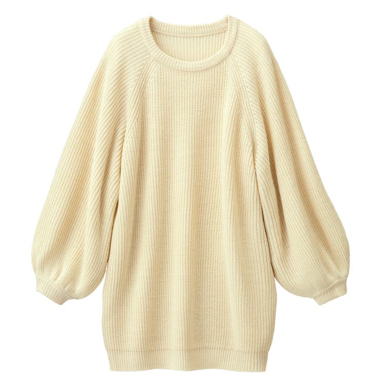 オフホワイト | バルーン袖ゆるニット | Viola e Viola