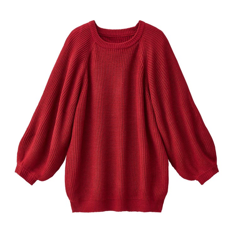 レッド | バルーン袖ゆるニット | Viola e Viola