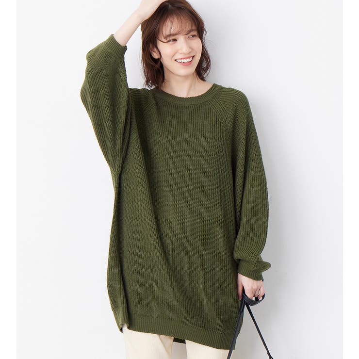 カーキ | バルーン袖ゆるニット | Viola e Viola