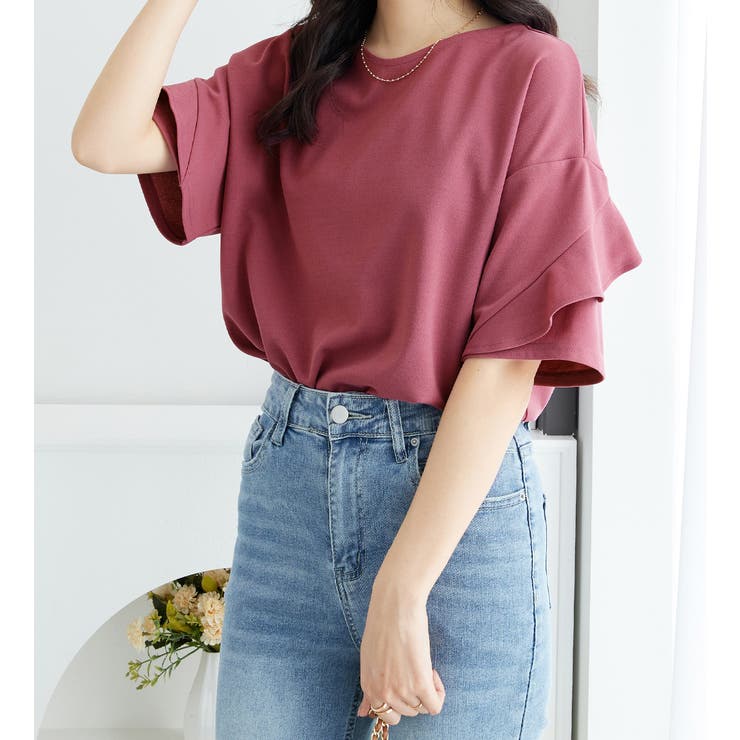 フリル袖Ｔシャツブラウス | alotta | 詳細画像31 
