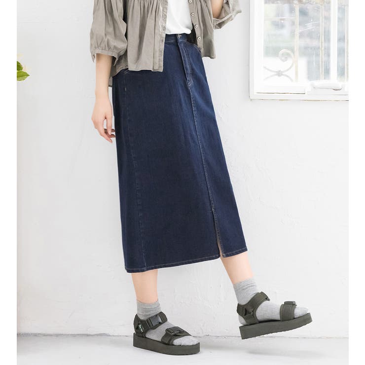 インディゴネイビー | リボン付デニムスカート | Viola e Viola