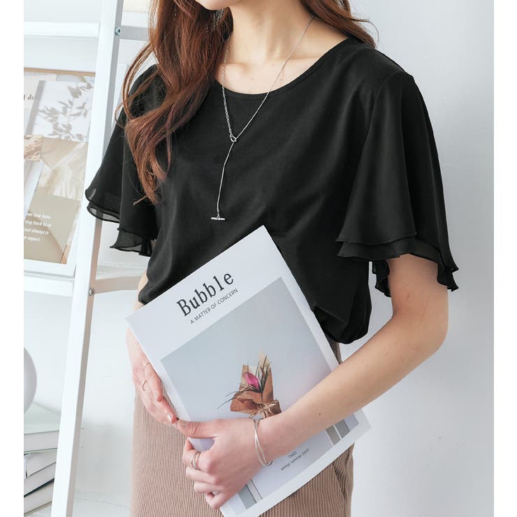 袖シフォンゆるTシャツ[品番：ATTW0007133]｜Viola e Viola