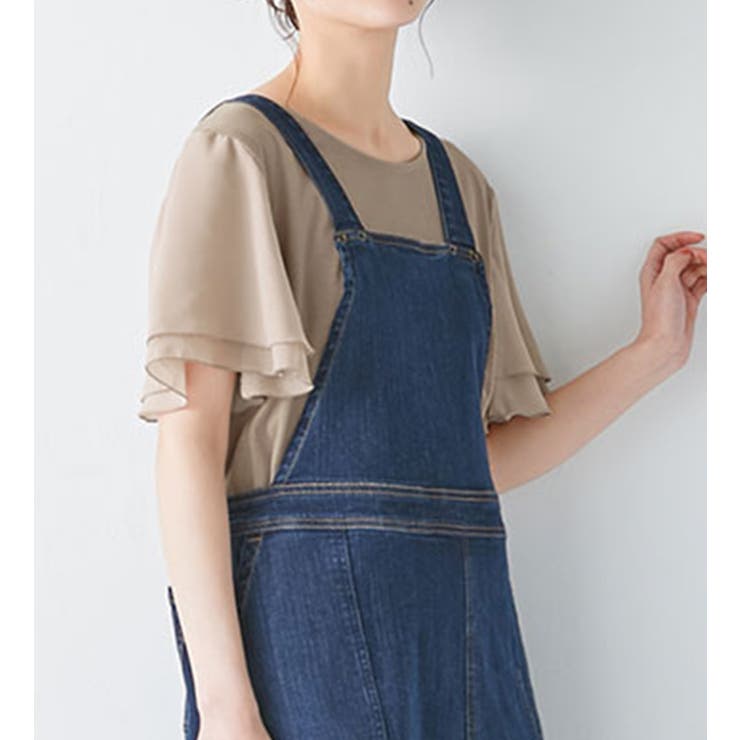 グレージュ | 袖シフォンゆるＴシャツ | Viola e Viola