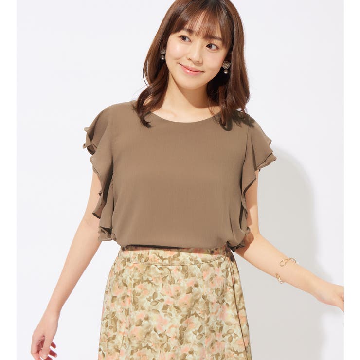 楊柳シフォン袖フリルブラウス | alotta | 詳細画像11 