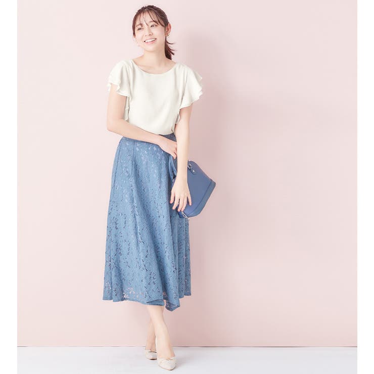 楊柳シフォン袖フリルブラウス | alotta | 詳細画像15 