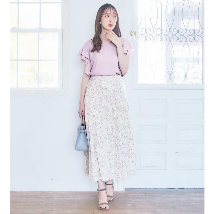 楊柳シフォン袖フリルブラウス | alotta | 詳細画像8 