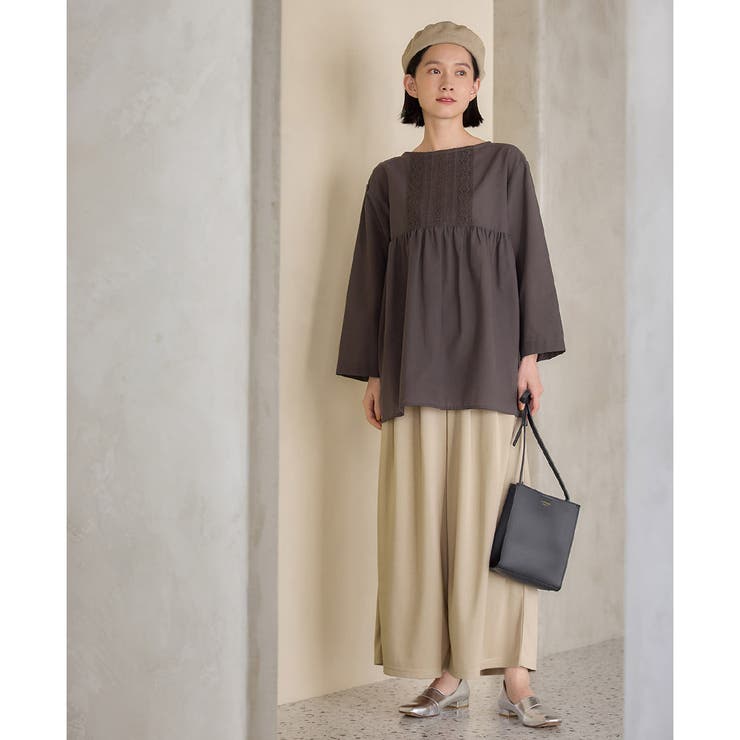 楽ちんきれい美脚ワイドパンツ | Viola e Viola | 詳細画像40 