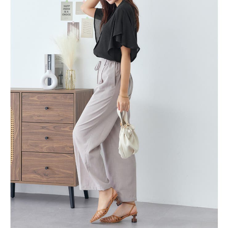 楊柳シフォンバンドカラーブラウス | alotta | 詳細画像13 