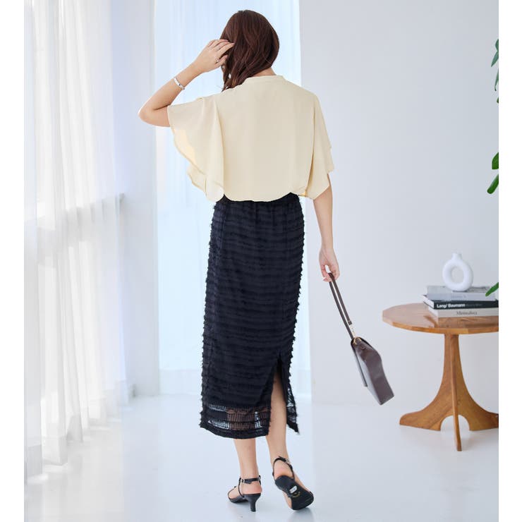 楊柳シフォンバンドカラーブラウス | alotta | 詳細画像17 