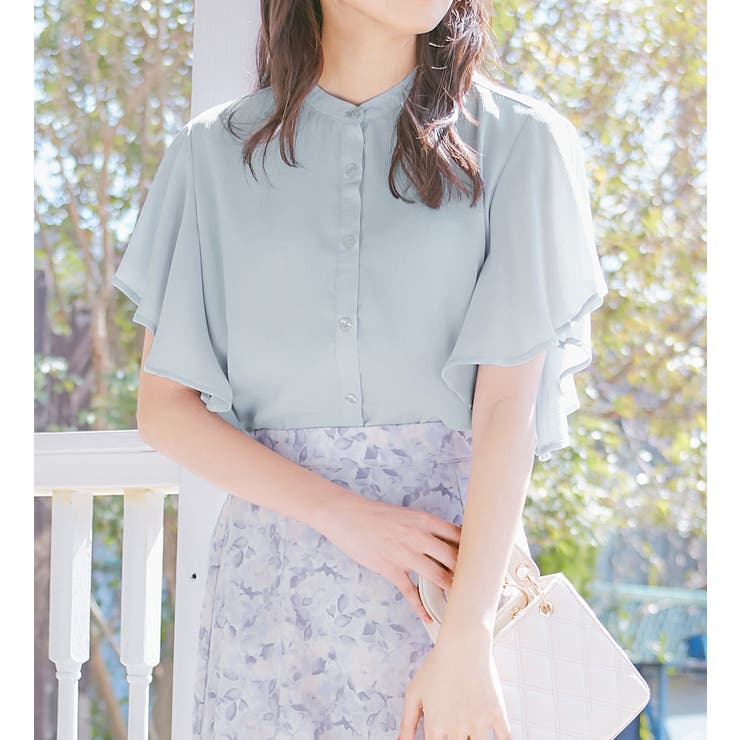 楊柳シフォンバンドカラーブラウス | alotta | 詳細画像27 