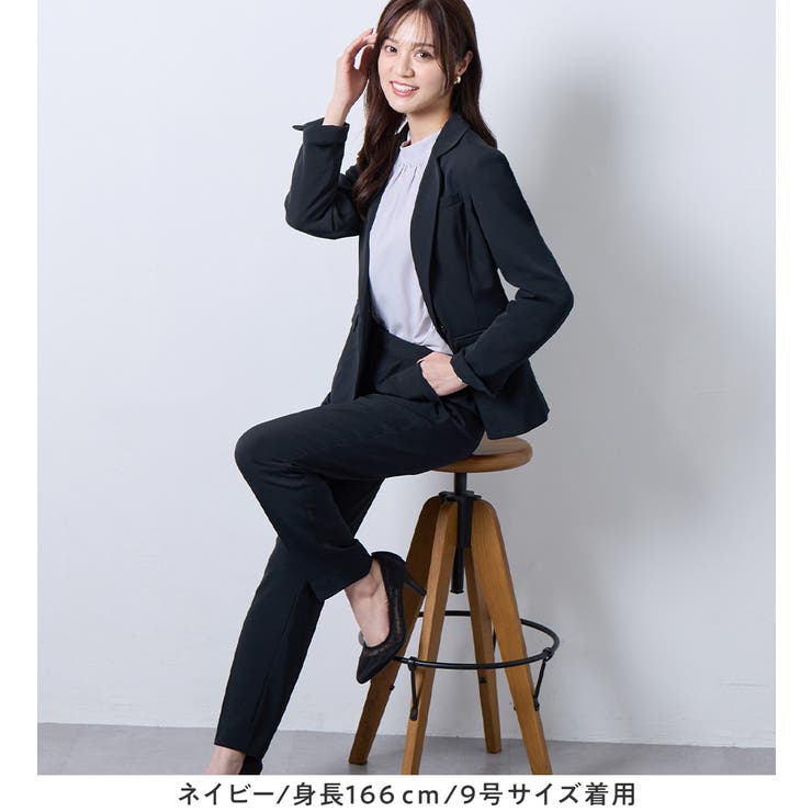 Alotta 大きいサイズ パンツ スーツ セットアップ 23号 7L 濃紺 Alotta 大きいサイズ パンツ スーツ セットアップ 23号 7L 濃紺 【公式