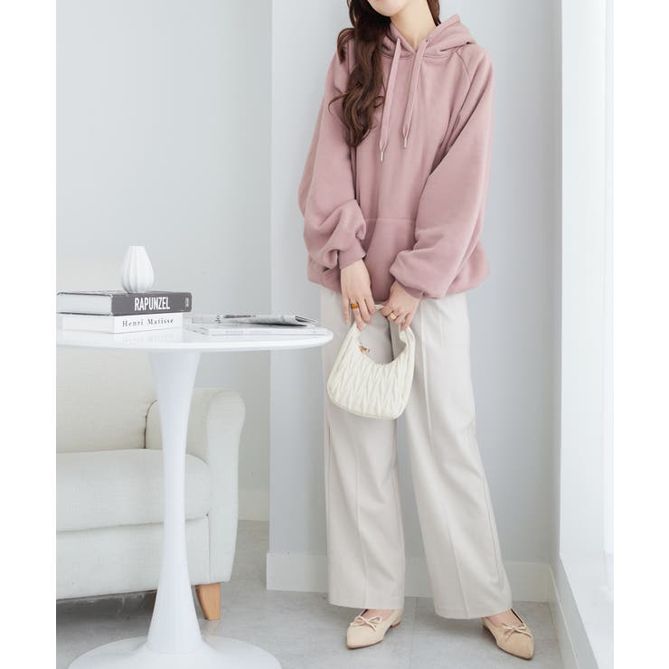 裏起毛パフ袖ゆったりパーカー       | alotta | 詳細画像2 