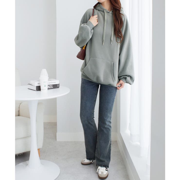 裏起毛パフ袖ゆったりパーカー       | alotta | 詳細画像11 