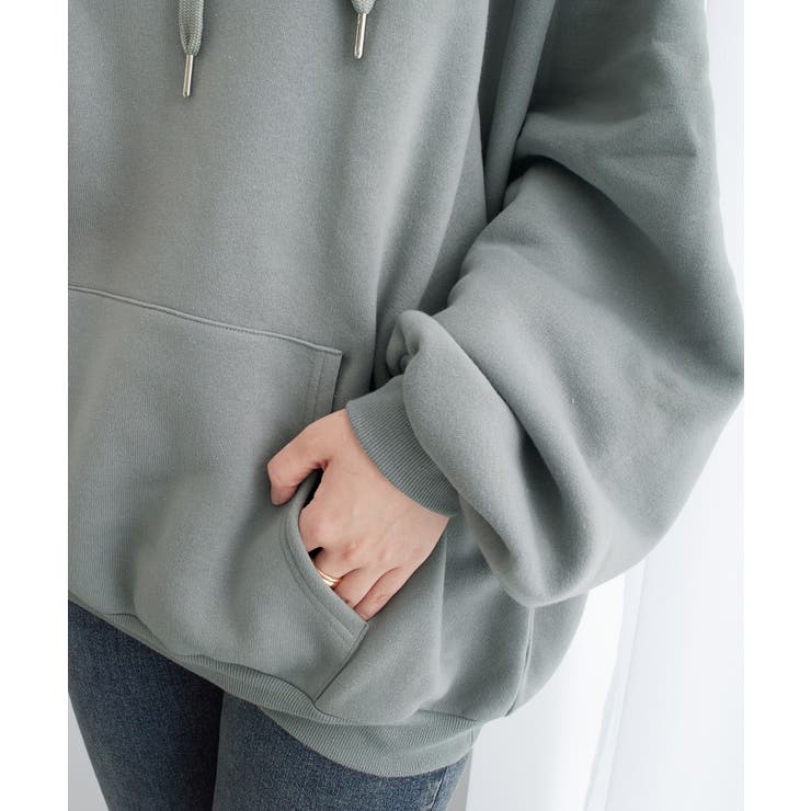 裏起毛パフ袖ゆったりパーカー       | alotta | 詳細画像13 