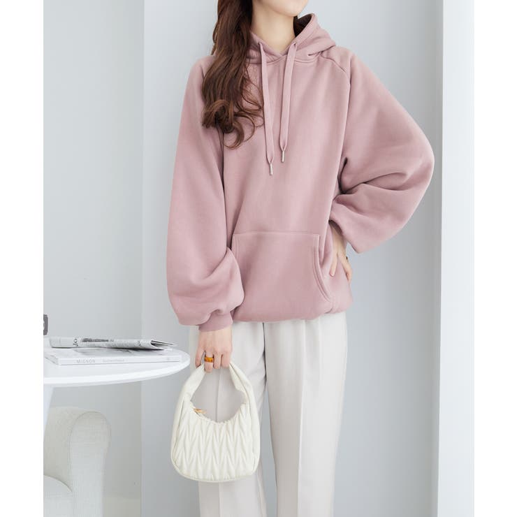 裏起毛パフ袖ゆったりパーカー       | alotta | 詳細画像3 