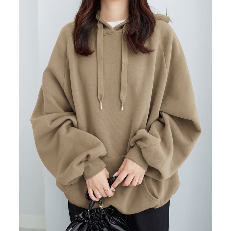 裏起毛パフ袖ゆったりパーカー       | alotta | 詳細画像15 