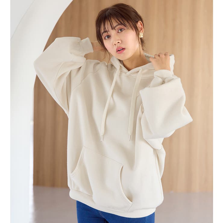 裏起毛パフ袖ゆったりパーカー       | alotta | 詳細画像24 