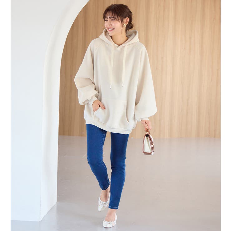 裏起毛パフ袖ゆったりパーカー       | alotta | 詳細画像25 