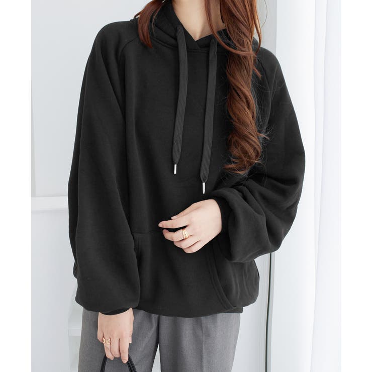 裏起毛パフ袖ゆったりパーカー       | alotta | 詳細画像27 