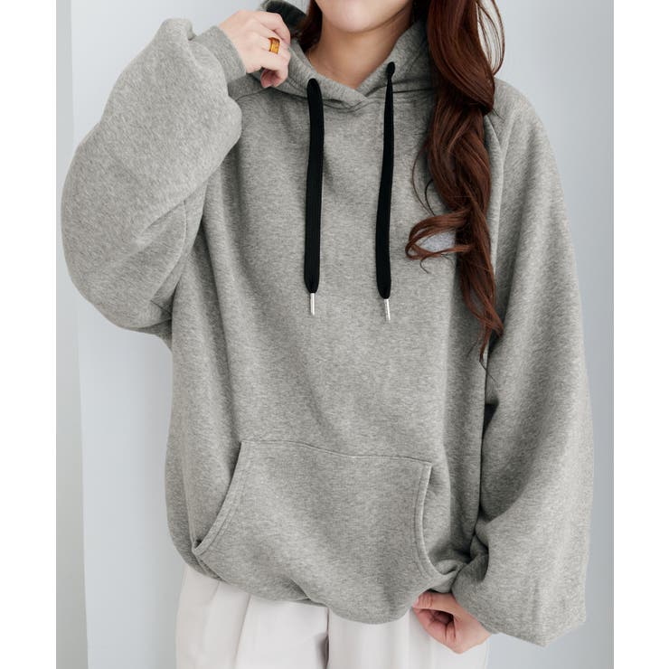 裏起毛パフ袖ゆったりパーカー       | alotta | 詳細画像33 