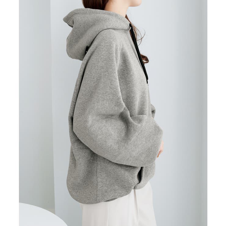 裏起毛パフ袖ゆったりパーカー       | alotta | 詳細画像34 
