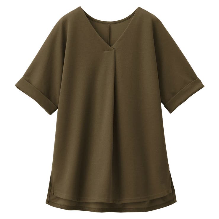 カーキ | すっきりＶネックＴシャツブラウス | Viola e Viola