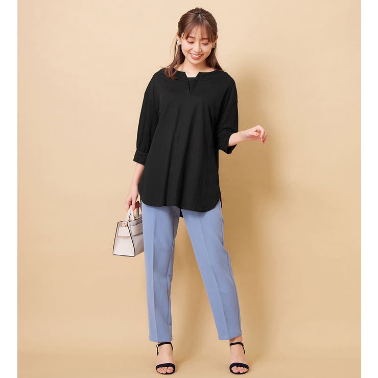 衿フェイク裾ラウンドチュニック | alotta | 詳細画像9 