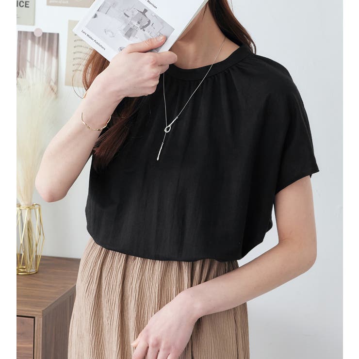 ギャザーデザインカットソーブラウス | alotta | 詳細画像9 