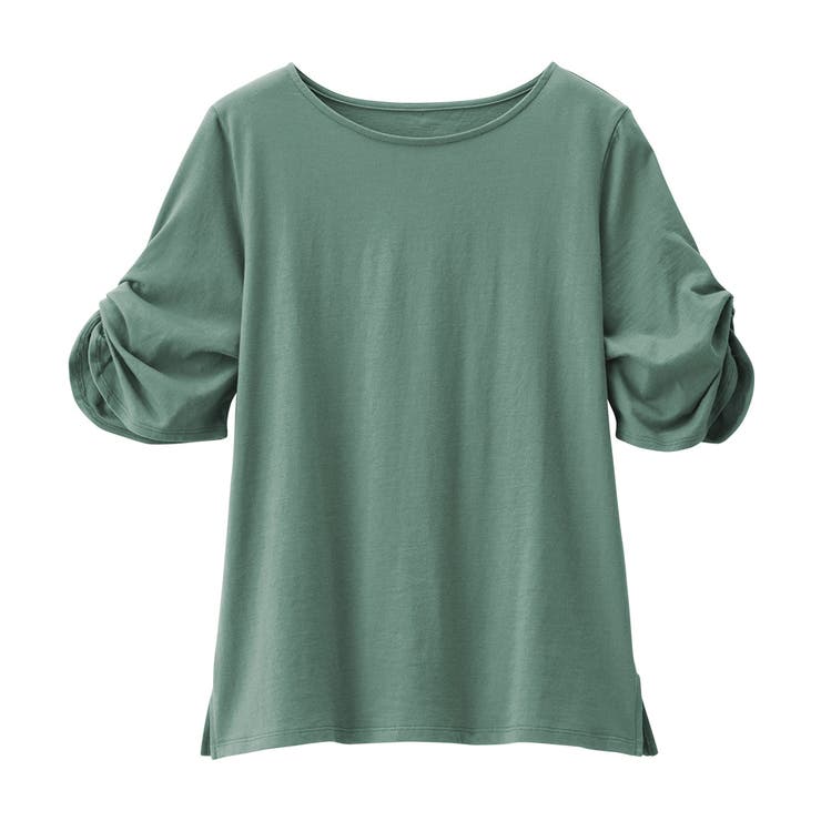グリーン | 綿１００％袖タックＴシャツ | Viola e Viola