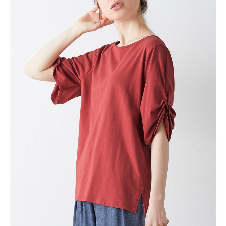 レンガ | 綿１００％袖タックＴシャツ | Viola e Viola