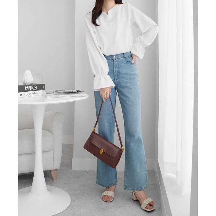 キャンディースリーブハートネックブラウス | alotta | 詳細画像11 