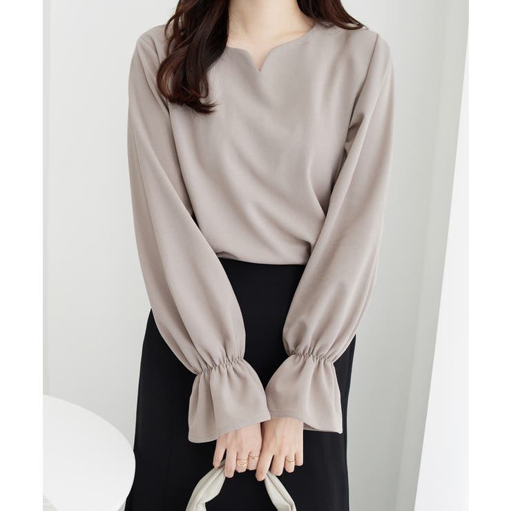 キャンディースリーブハートネックブラウス | alotta | 詳細画像15 