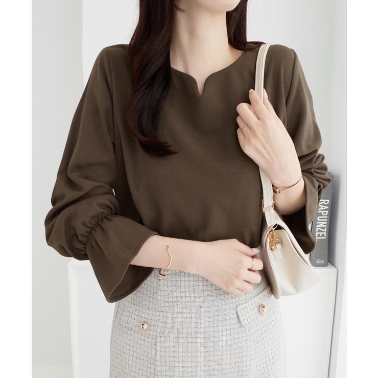 キャンディースリーブハートネックブラウス | alotta | 詳細画像24 