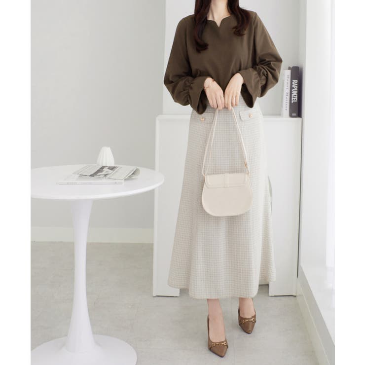 キャンディースリーブハートネックブラウス | alotta | 詳細画像27 