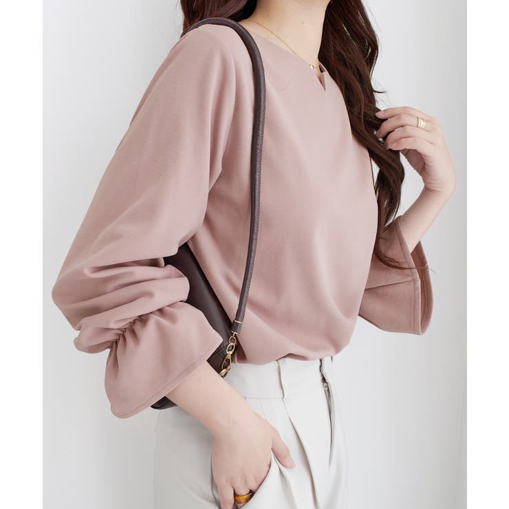 キャンディースリーブハートネックブラウス | alotta | 詳細画像29 