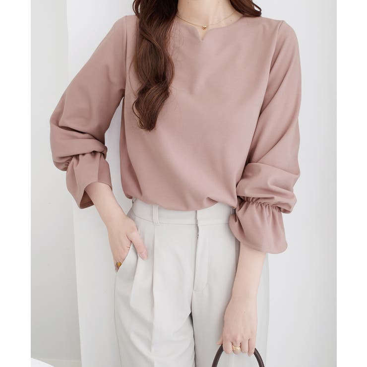 キャンディースリーブハートネックブラウス | alotta | 詳細画像31 