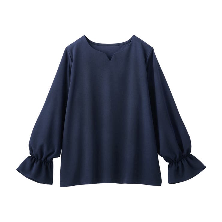 ネイビー | キャンディースリーブハートネックブラウス | alotta