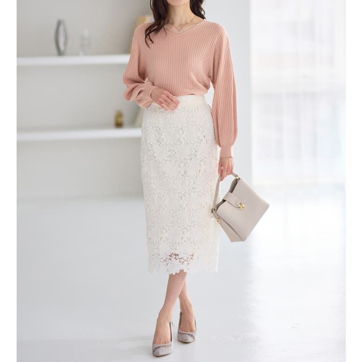 カシミヤタッチボリューム袖ニット | alotta | 詳細画像17 