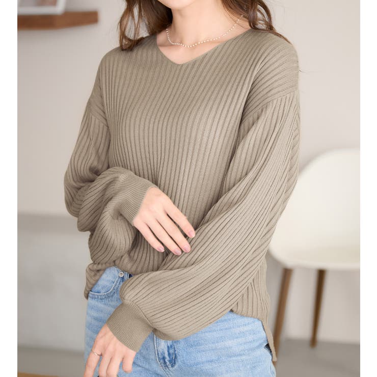 カシミヤタッチボリューム袖ニット | alotta | 詳細画像25 