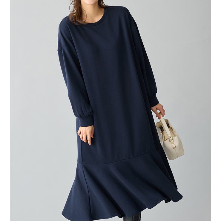 裏ファー裾フレアーゆったりワンピース   | alotta | 詳細画像11 