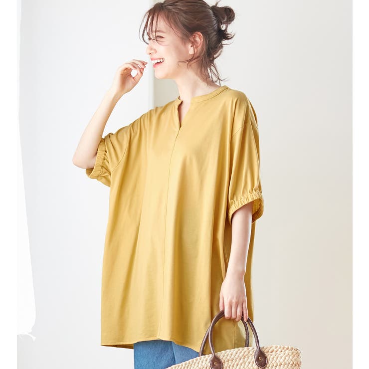 イエロー | スキッパーゆるドルマンチュニック | Viola e Viola