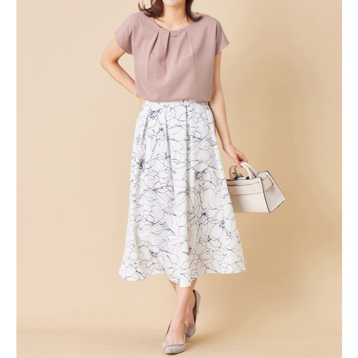 メタルパーツ付タックブラウス | alotta | 詳細画像7 