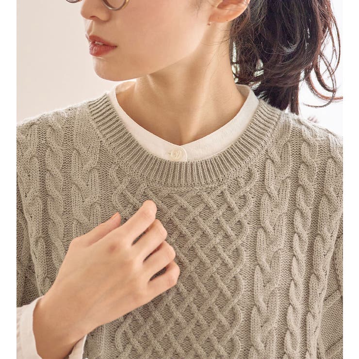 ケーブル柄ニットベスト | Viola e Viola | 詳細画像10 