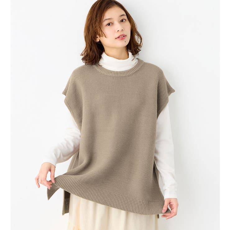 モカムジ | ケーブル柄ニットベスト | Viola e Viola