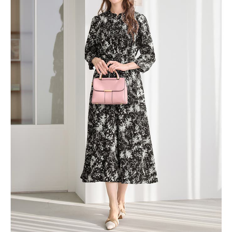 柄アソートギャザーデザインワンピース   | alotta | 詳細画像10 