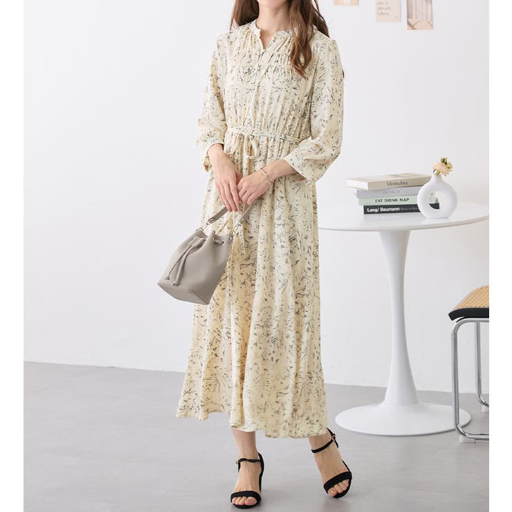 柄アソートギャザーデザインワンピース   | alotta | 詳細画像2 