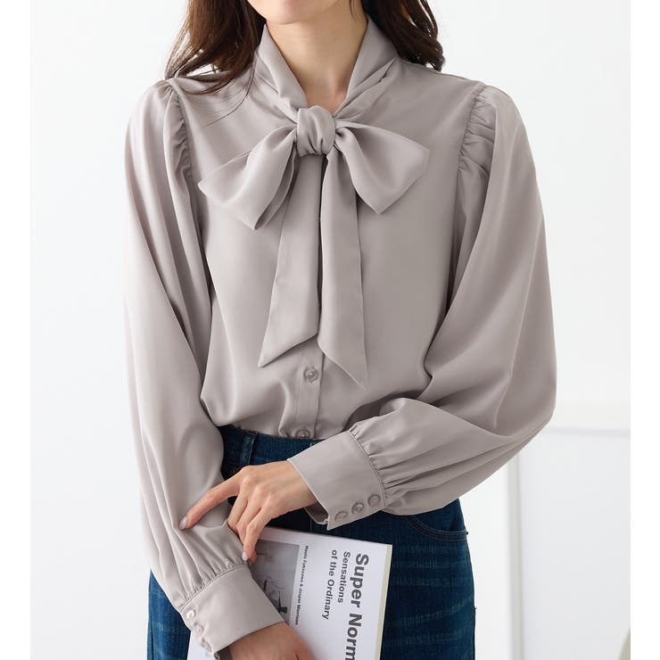 ボウタイデザインブラウス         | alotta | 詳細画像17 