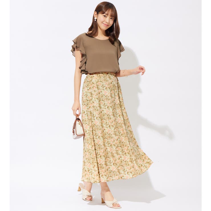 水彩柄フレアースカート | alotta | 詳細画像10 